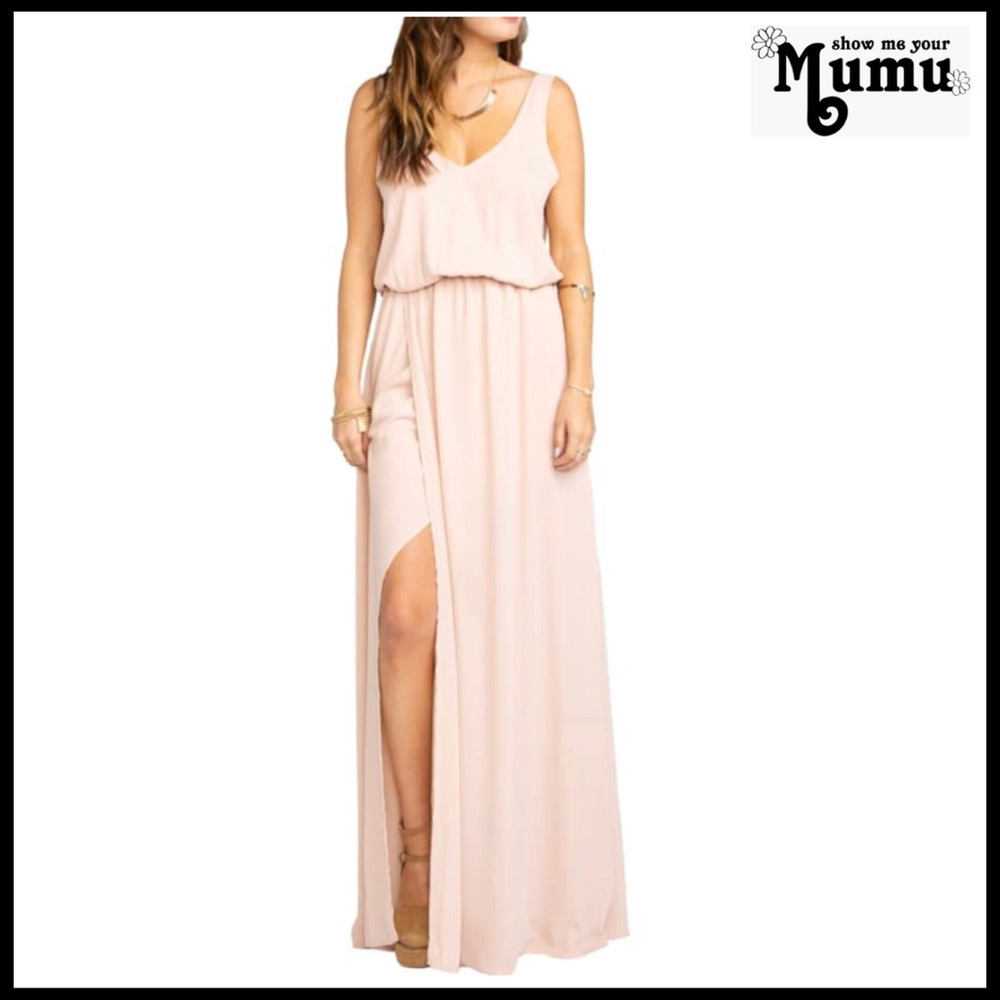 SHOW ME YOUR MUMU V-NECK MAXI DRESS